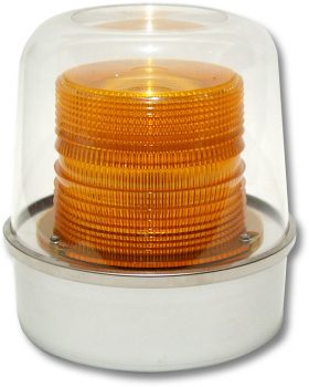Emergency vehicles often use amber flashing lights.